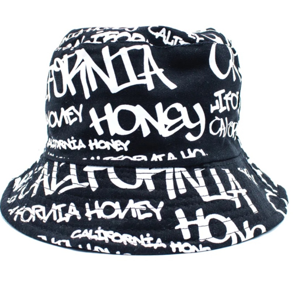 California Honey Bucket Hat - Black and White